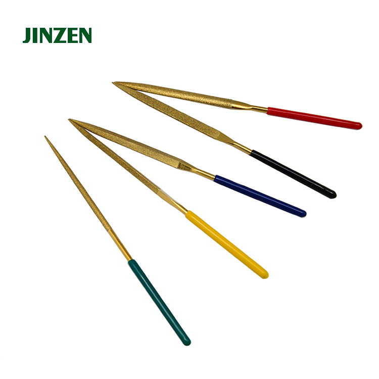 JINZEN金振金刚锉刀三角扁圆形打磨小工具石锉刀合金钢砂-